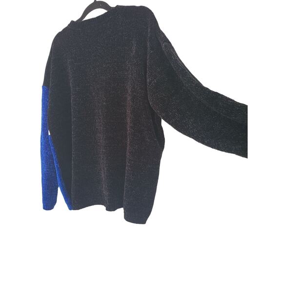 Rebecca Malone Colorblock Sweater XL Womens Crew Neck Long Sleeve Pullover Top - Picture 9 of 9